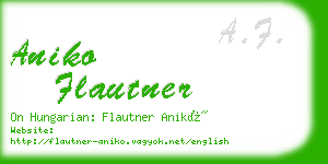 aniko flautner business card